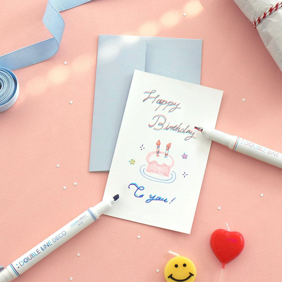 Spring - Iconic Dual Line Double Ended Color Pen Set